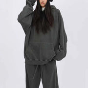 Rinna Light Washed Oversize Hoodie Sweater