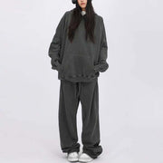Rinna Light Washed Oversize Hoodie Sweater