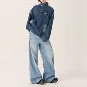 Kylie Light Wash Denim Wide Leg Relax Jeans