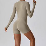 Kendrall Zip Front Long Sleeve Bodysuit