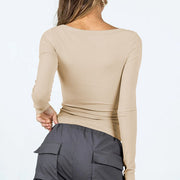 Kelissa Ribbed Long Sleeve Top