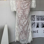 Ruby Elegance 2-Pc Full Lace Maxi Dress
