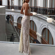 Ruby Elegance 2-Pc Full Lace Maxi Dress
