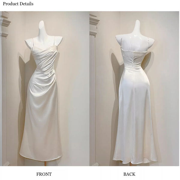 Natalia Elegant Draped Corset with Lace Detail Evening Dress