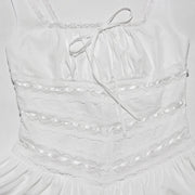 Karina Sweet Lace White Mini Dress