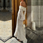 Carina Elegance Ivory Lace Mermaid Maxi Dress