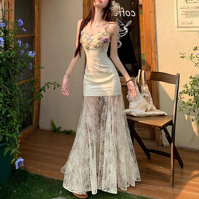 Arabella Romantic Floral Lace Maxi Dress