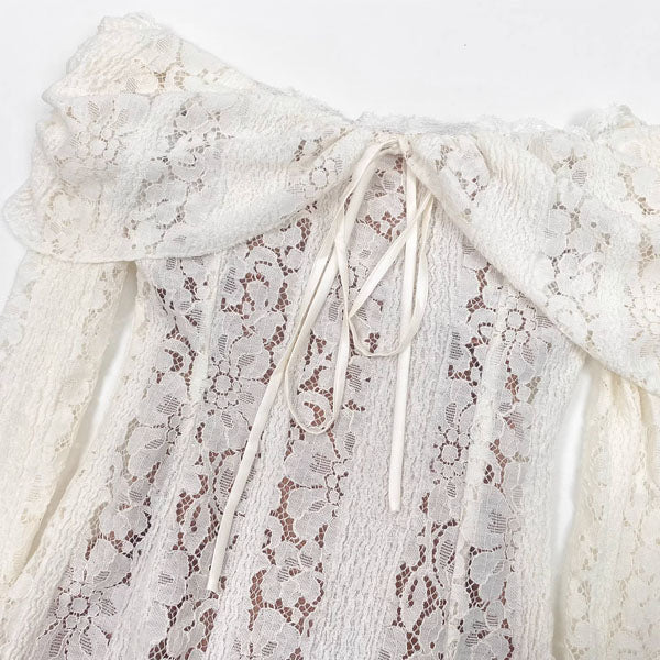 Carina Elegance Ivory Lace Mermaid Maxi Dress