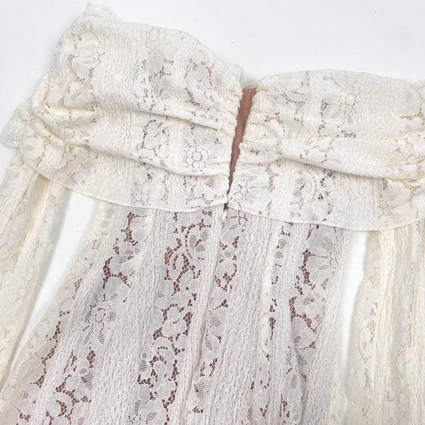 Carina Elegance Ivory Lace Mermaid Maxi Dress