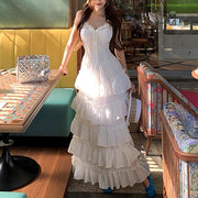 Eleana Romantic Blossom Layered Ruffle Maxi Dress