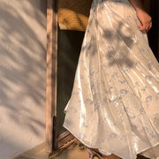 Hillary Elegant Whisper Backless Floral Maxi Dress