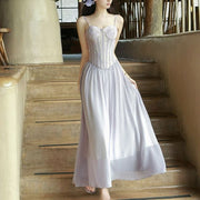 Serina Lilac Whisper Romantic Lace Corset Dress