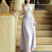 Serina Lilac Whisper Romantic Lace Corset Dress