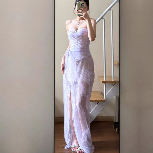 Elyssa Rare Beauty Bustier Tulle Bodycon Dress