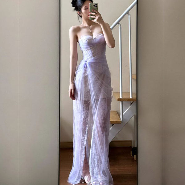 Elyssa Rare Beauty Bustier Tulle Bodycon Dress