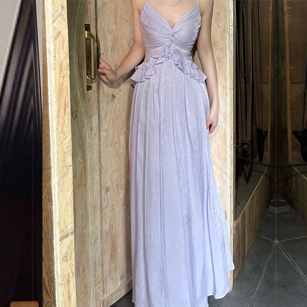 Lynn Lilac Serenity Frilly Maxi Dress