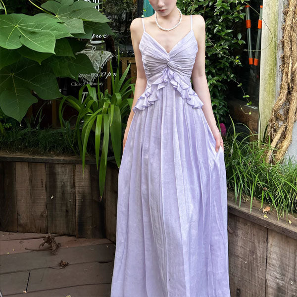 Lynn Lilac Serenity Frilly Maxi Dress