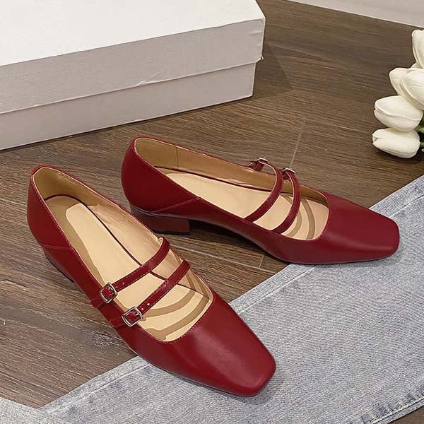 Kimberly Classic Double Strap Mary Jane Shoes