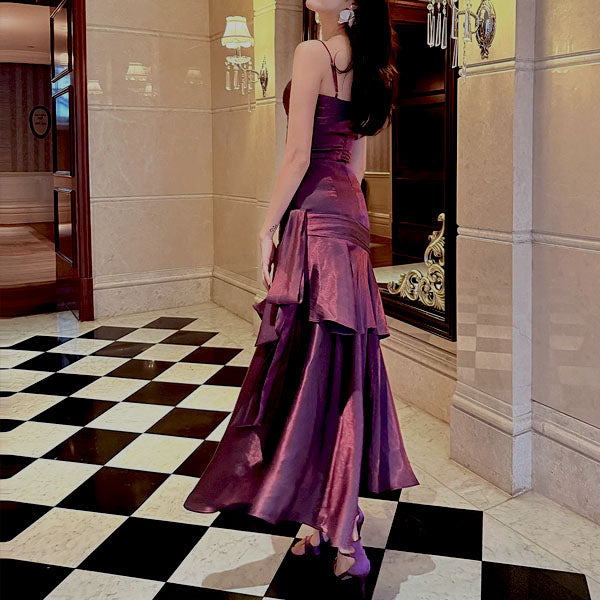 Pamela Dark Mauve Enchanting Ruffled Tiered Maxi Dress The Wildflower Shop Pamela Dark Mauve Enchanting Ruffled Tiered Maxi Dress The Wildflower Shop