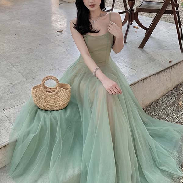 Marissa Tulle Mint Mesh Princess Dress