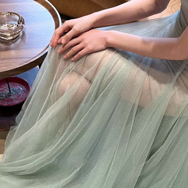 Marissa Tulle Mint Mesh Princess Dress