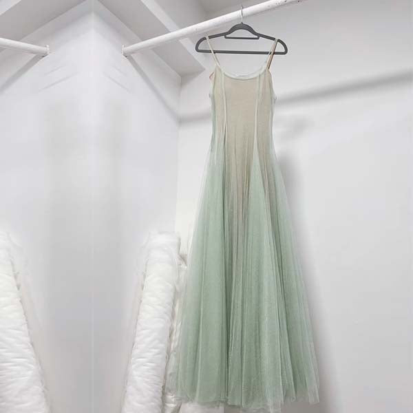 Marissa Tulle Mint Mesh Princess Dress