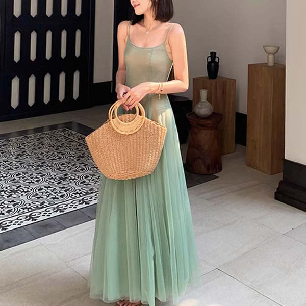 Marissa Tulle Mint Mesh Princess Dress S / Longer (Height 163cm & above) / Short Inner Base Dress Marissa Tulle Mint Mesh Princess Dress S / Longer (Height 163cm & above) / Short Inner Base Dress