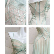 Amber Ethereal Mint Spaghetti Strap Flowy Dress