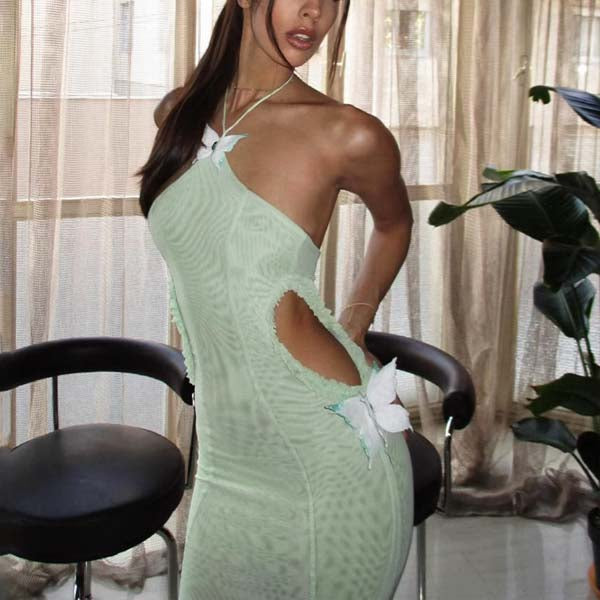 Rosie Sophistication Halter Mermaid Maxi Dress