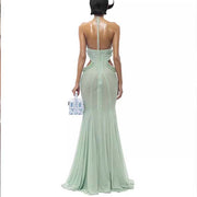 Rosie Sophistication Halter Mermaid Maxi Dress
