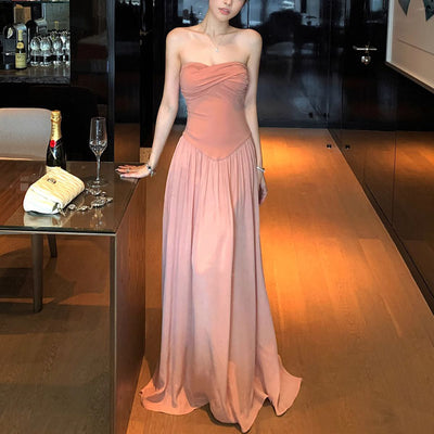 Cassie Blush Nude Strapless Sweetheart Dress