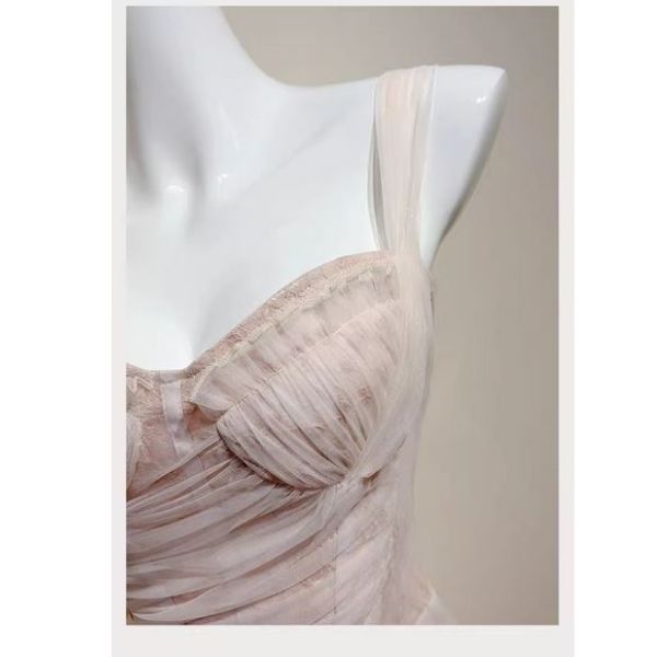 Celestia Blush Tulle Romantic Vintage-Inspired Dress