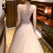 Celestia Blush Tulle Romantic Vintage-Inspired Dress