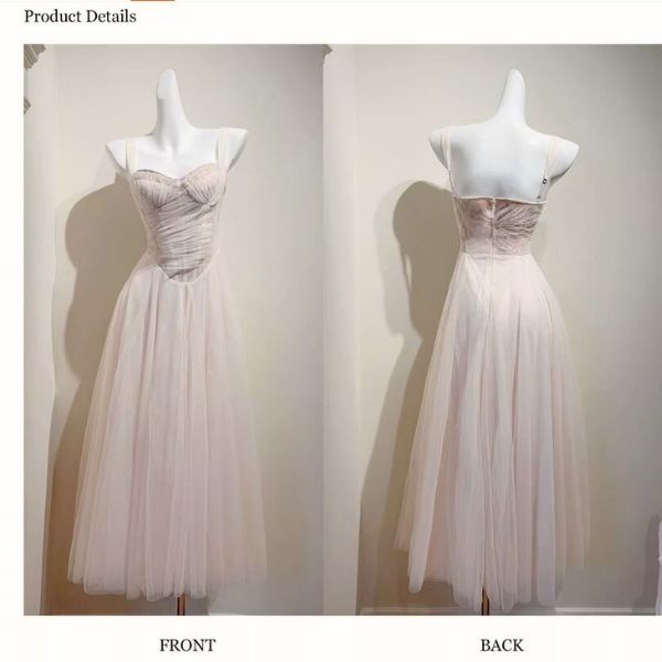 Celestia Blush Tulle Romantic Vintage-Inspired Dress