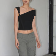 Kerrisa Asymmetrical One Shoulder Top