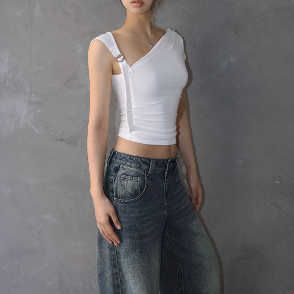 Kerrisa Asymmetrical One Shoulder Top