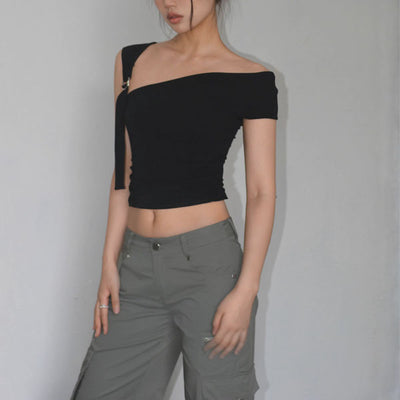 Kerrisa Asymmetrical One Shoulder Top