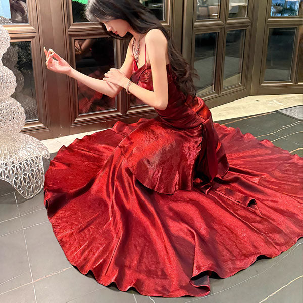 Pamela Scarlet Enchanting Ruffled Tiered Maxi Dress