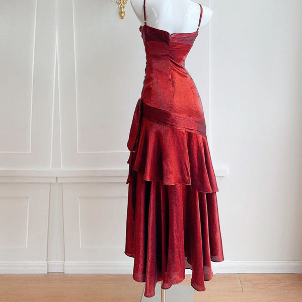 Pamela Scarlet Enchanting Ruffled Tiered Maxi Dress