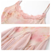 Hanna Romantic Blush Pink Lace Slip Tulle Dress