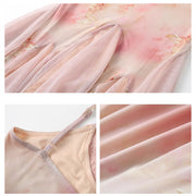 Hanna Romantic Blush Pink Lace Slip Tulle Dress