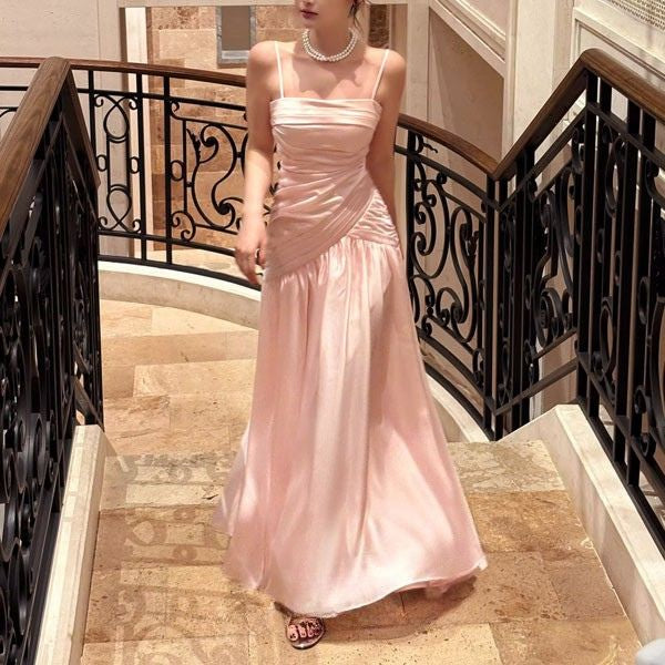 light pink drop waist dress Lorna Blush Ruched Drop-Waist Evening XS Color:Rose/Gold Print* drop waist and voluminous mother's day 24 sale Kaemgyyd Womens Sparkly Mini