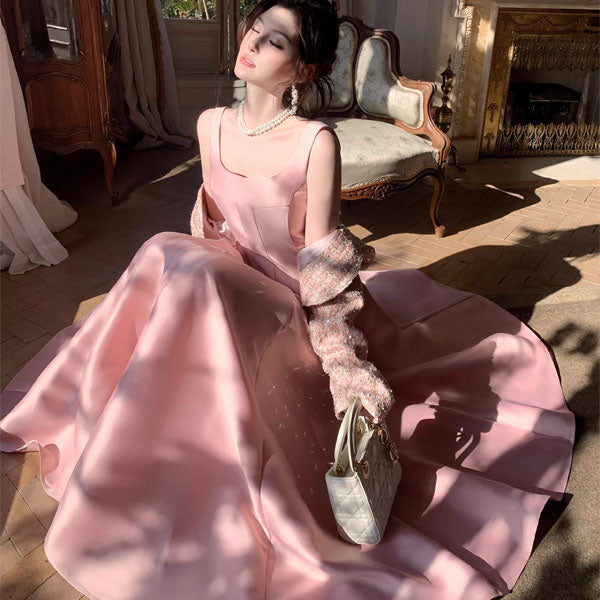 princess pink dress Maribelle Vintage-Inspired Blush Pink Princess A-Line Dress M