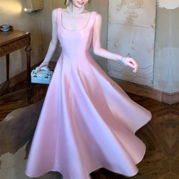 Maribelle Vintage-Inspired Blush Pink Princess A-Line Dress M Maribelle Vintage-Inspired Blush Pink Princess A-Line Dress M