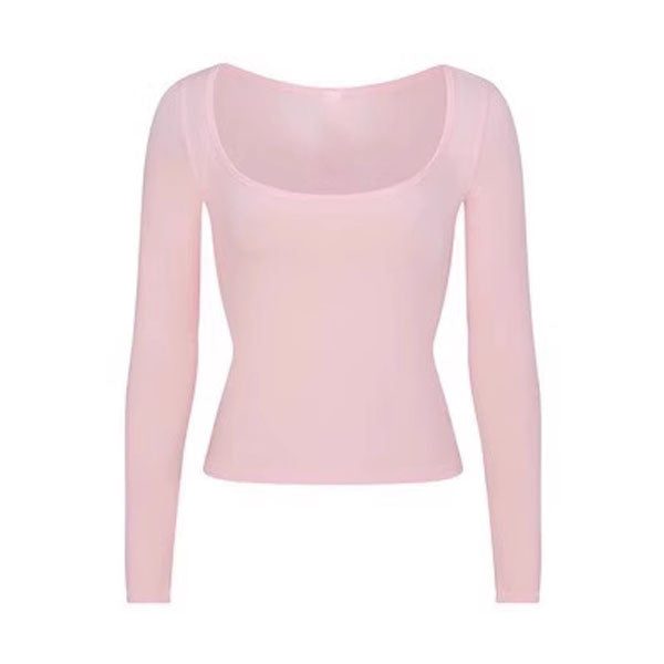 Kim Scoop Neck Long Sleeve Top