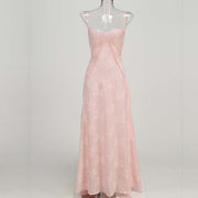 Kellisa Lace Up Flora Maxi Dress