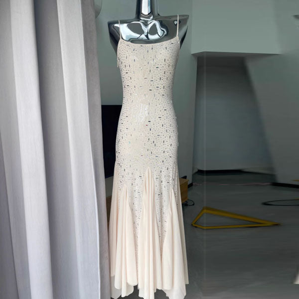 Ann Embellished Glitter Bodycon Pixie Hem Maxi Dress