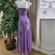 Ann Embellished Glitter Bodycon Pixie Hem Maxi Dress