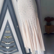 Ann Embellished Glitter Bodycon Pixie Hem Maxi Dress
