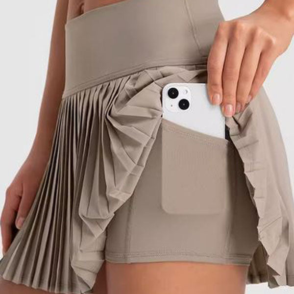 Hannah With Tights Sports Pleated Mini Skirt
